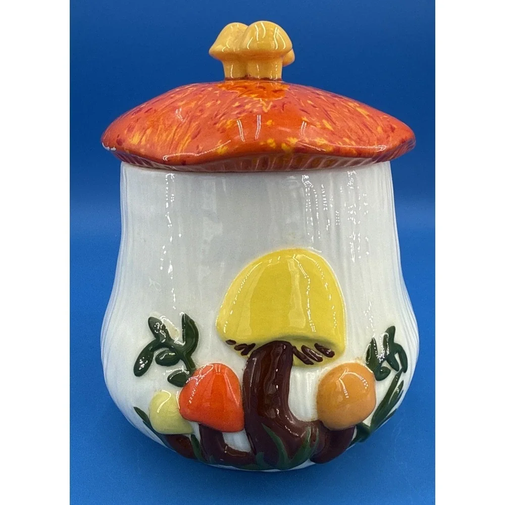 Vintage Arnels Mushroom Canister Small 7